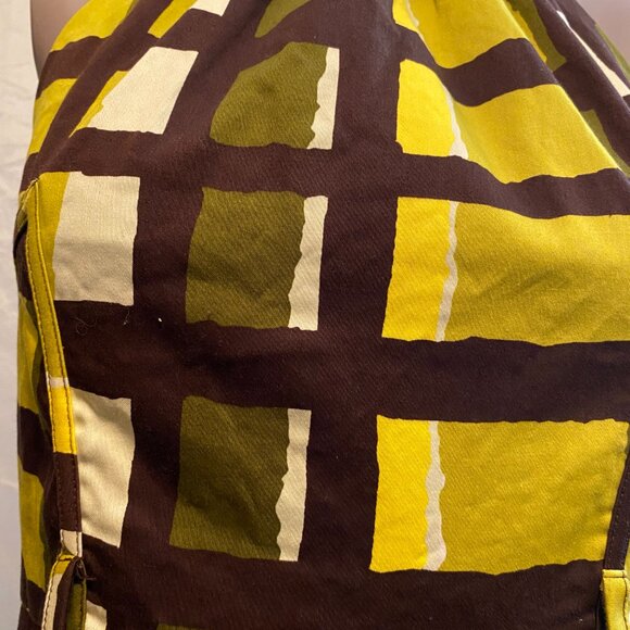 Vintage Yellow and Brown Halter Dress - Picture 5 of 10